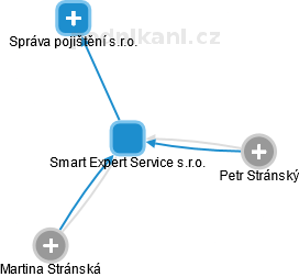 Smart Expert Service s.r.o. - náhled vizuálního zobrazení vztahů obchodního rejstříku