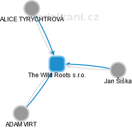 The Wild Roots s.r.o. - náhled vizuálního zobrazení vztahů obchodního rejstříku
