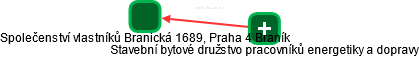 Společenství vlastníků Branická 1689, Praha 4 Braník - náhled vizuálního zobrazení vztahů obchodního rejstříku