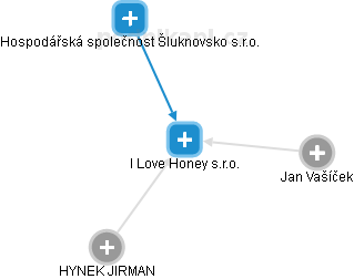 I Love Honey s.r.o. - náhled vizuálního zobrazení vztahů obchodního rejstříku