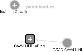 CAVALLINI LAB z.s. - náhled vizuálního zobrazení vztahů obchodního rejstříku