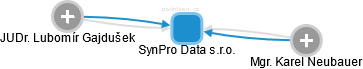 SynPro Data s.r.o. - náhled vizuálního zobrazení vztahů obchodního rejstříku