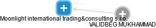 Moonlight international trading&consulting s.r.o. - náhled vizuálního zobrazení vztahů obchodního rejstříku