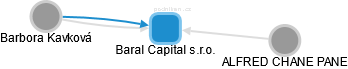 Baral Capital s.r.o. - náhled vizuálního zobrazení vztahů obchodního rejstříku