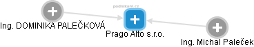 Prago Alto s.r.o. - náhled vizuálního zobrazení vztahů obchodního rejstříku