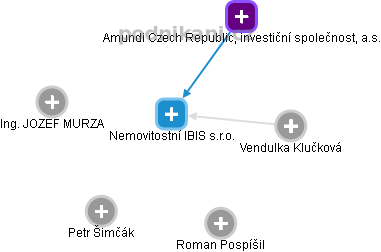 Nemovitostní IBIS s.r.o. - náhled vizuálního zobrazení vztahů obchodního rejstříku