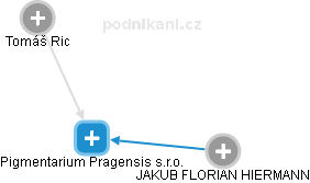 Pigmentarium Pragensis s.r.o. - náhled vizuálního zobrazení vztahů obchodního rejstříku