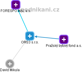 ORS3 s.r.o. - náhled vizuálního zobrazení vztahů obchodního rejstříku