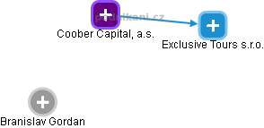 Coober Capital, a.s. - náhled vizuálního zobrazení vztahů obchodního rejstříku