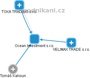 Ocean Investment s.r.o. - náhled vizuálního zobrazení vztahů obchodního rejstříku