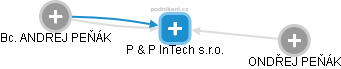 P & P InTech s.r.o. - náhled vizuálního zobrazení vztahů obchodního rejstříku