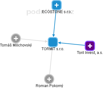 TORMIT s.r.o. - náhled vizuálního zobrazení vztahů obchodního rejstříku