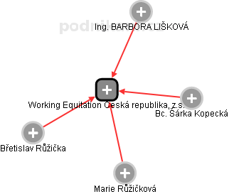 Working Equitation Česká republika, z.s. - náhled vizuálního zobrazení vztahů obchodního rejstříku