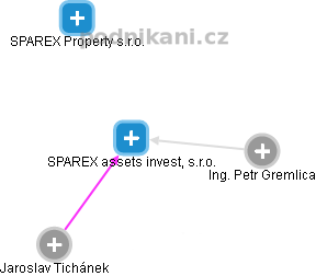 SPAREX assets invest, s.r.o. - náhled vizuálního zobrazení vztahů obchodního rejstříku