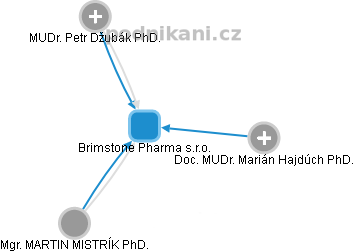Brimstone Pharma s.r.o. - náhled vizuálního zobrazení vztahů obchodního rejstříku