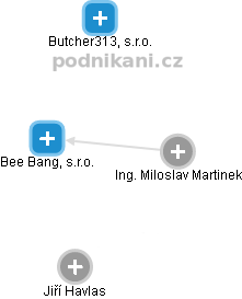 Bee Bang, s.r.o. - náhled vizuálního zobrazení vztahů obchodního rejstříku