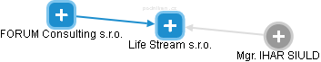 Life Stream s.r.o. - náhled vizuálního zobrazení vztahů obchodního rejstříku
