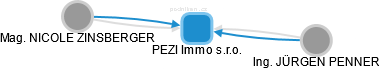 PEZI Immo s.r.o. - náhled vizuálního zobrazení vztahů obchodního rejstříku