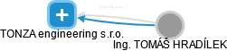 TONZA engineering s.r.o. - náhled vizuálního zobrazení vztahů obchodního rejstříku