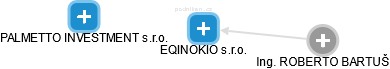 EQINOKIO s.r.o. - náhled vizuálního zobrazení vztahů obchodního rejstříku