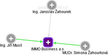 IMMO Business a.s. - náhled vizuálního zobrazení vztahů obchodního rejstříku