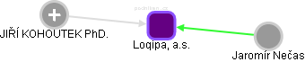 Loqipa, a.s. - náhled vizuálního zobrazení vztahů obchodního rejstříku