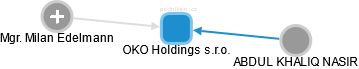 OKO Holdings s.r.o. - náhled vizuálního zobrazení vztahů obchodního rejstříku