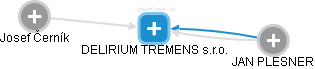DELIRIUM TREMENS s.r.o. - náhled vizuálního zobrazení vztahů obchodního rejstříku