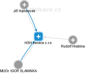 HSH service s.r.o. - náhled vizuálního zobrazení vztahů obchodního rejstříku