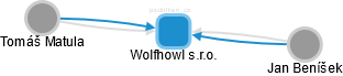Wolfhowl s.r.o. - náhled vizuálního zobrazení vztahů obchodního rejstříku