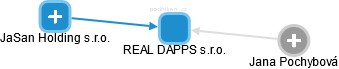 REAL DAPPS s.r.o. - náhled vizuálního zobrazení vztahů obchodního rejstříku