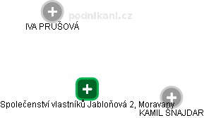 Společenství vlastníků Jabloňová 2, Moravany - náhled vizuálního zobrazení vztahů obchodního rejstříku