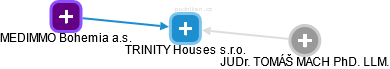 TRINITY Houses s.r.o. - náhled vizuálního zobrazení vztahů obchodního rejstříku