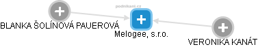 Melogee, s.r.o. - náhled vizuálního zobrazení vztahů obchodního rejstříku
