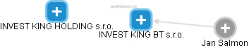 INVEST KING BT s.r.o. - náhled vizuálního zobrazení vztahů obchodního rejstříku