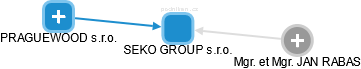 SEKO GROUP s.r.o. - náhled vizuálního zobrazení vztahů obchodního rejstříku