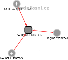 Spolek pro Elišku z.s. - náhled vizuálního zobrazení vztahů obchodního rejstříku