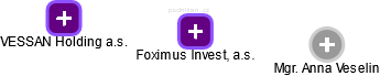 Foximus Invest, a.s. - náhled vizuálního zobrazení vztahů obchodního rejstříku