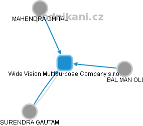 Wide Vision Multipurpose Company s.r.o. - náhled vizuálního zobrazení vztahů obchodního rejstříku