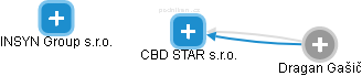 CBD STAR s.r.o. - náhled vizuálního zobrazení vztahů obchodního rejstříku