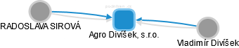 Agro Divíšek, s.r.o. - náhled vizuálního zobrazení vztahů obchodního rejstříku