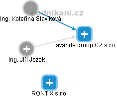 Lavande group CZ s.r.o. - náhled vizuálního zobrazení vztahů obchodního rejstříku