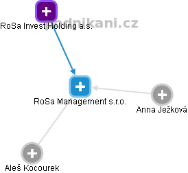 RoSa Management s.r.o. - náhled vizuálního zobrazení vztahů obchodního rejstříku