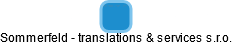 Sommerfeld - translations & services s.r.o. - náhled vizuálního zobrazení vztahů obchodního rejstříku