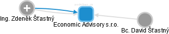Economic Advisory s.r.o. - náhled vizuálního zobrazení vztahů obchodního rejstříku