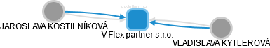 V-Flex partner s.r.o. - náhled vizuálního zobrazení vztahů obchodního rejstříku
