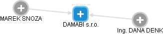 DAMABI s.r.o. - náhled vizuálního zobrazení vztahů obchodního rejstříku
