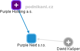 Purple Next s.r.o. - náhled vizuálního zobrazení vztahů obchodního rejstříku
