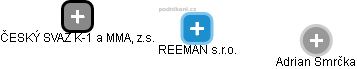 REEMAN s.r.o. - náhled vizuálního zobrazení vztahů obchodního rejstříku