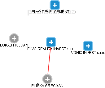 ELVO REALITY INVEST s.r.o. - náhled vizuálního zobrazení vztahů obchodního rejstříku